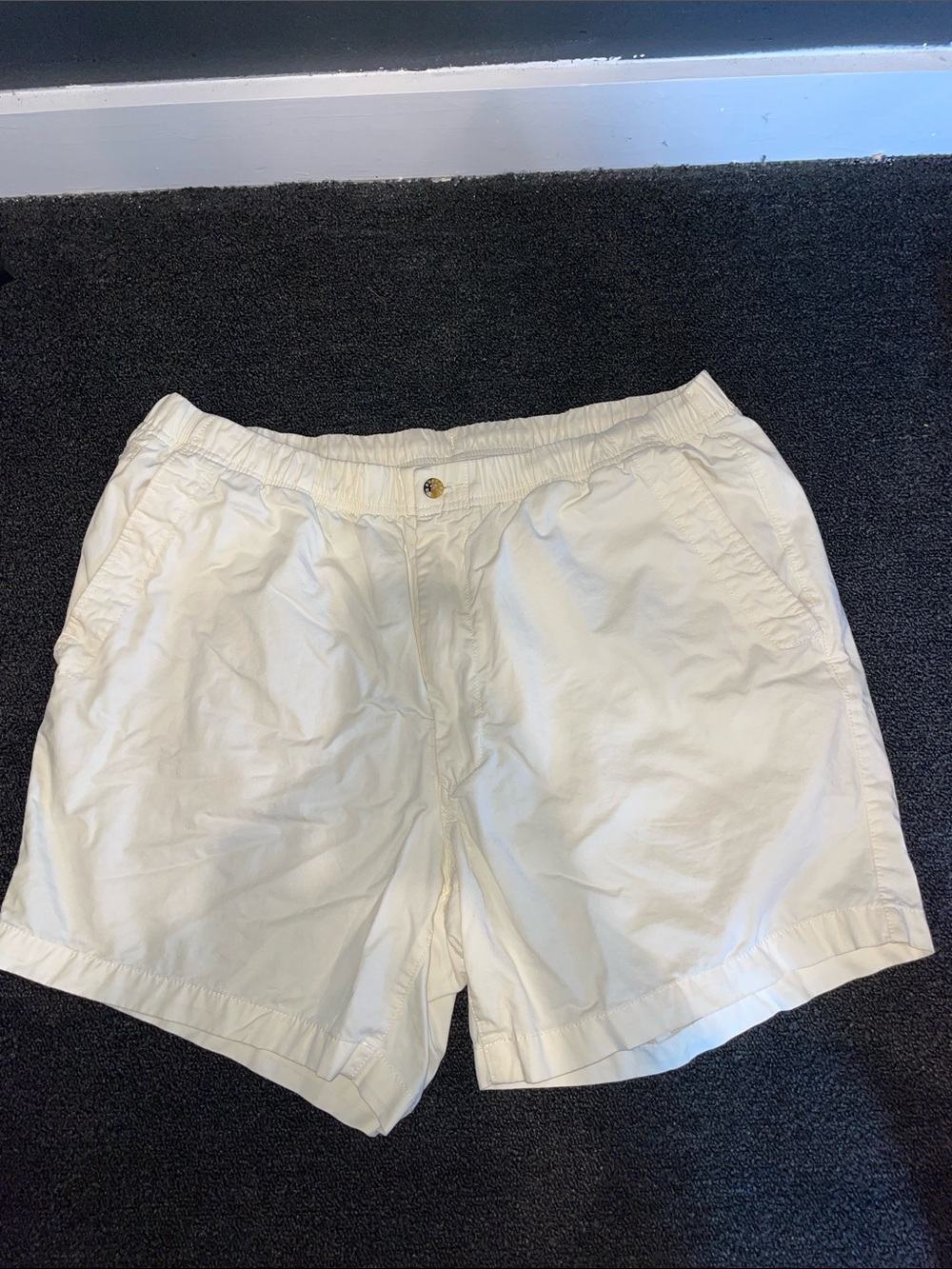 Classic Cream/White Cotton Pull-On Shorts